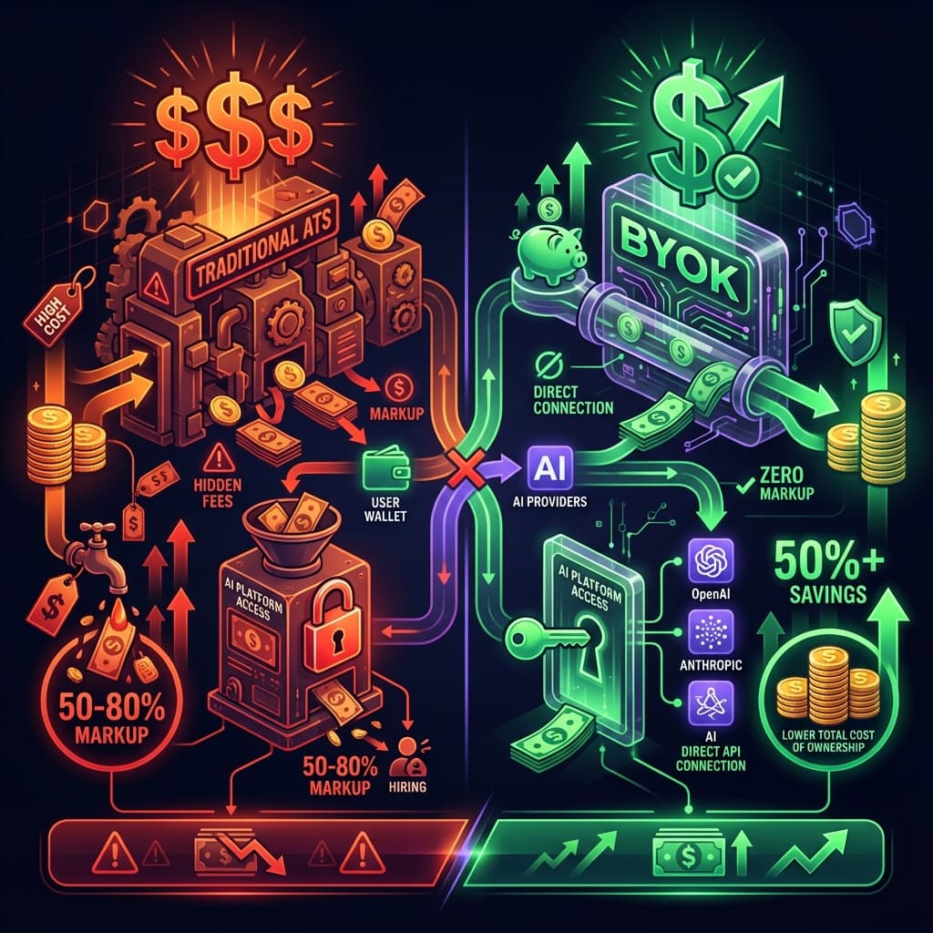 BYOK vs Traditional ATS - Cost Savings Comparison